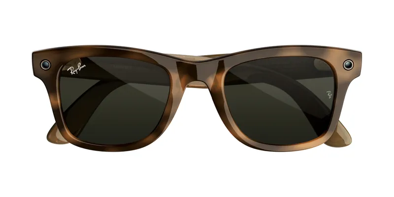 Ray-Ban Meta (Gen 3) Wayfarer in Havana with green lenses (official Meta press photo)